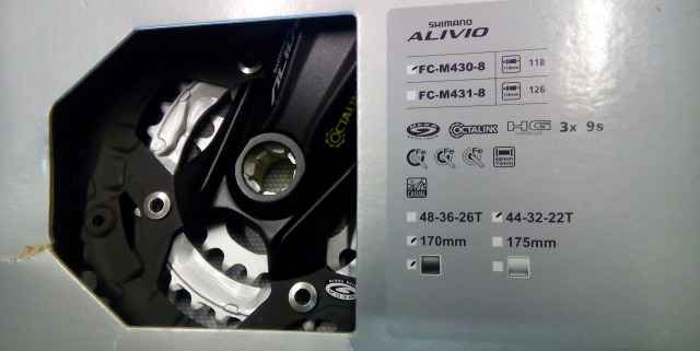 Система Shimano Alivio FC-M430 3x9S