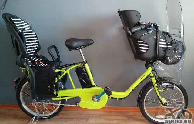 Электровелосипед Panasonic с 2 детскими креслами