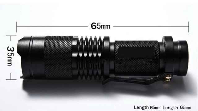 Фонарик 7W cree КУ5 LED 600LM мини Zoomable