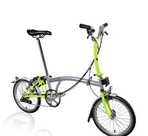 Складной велосипед Brompton M2L Grey/Lime Green