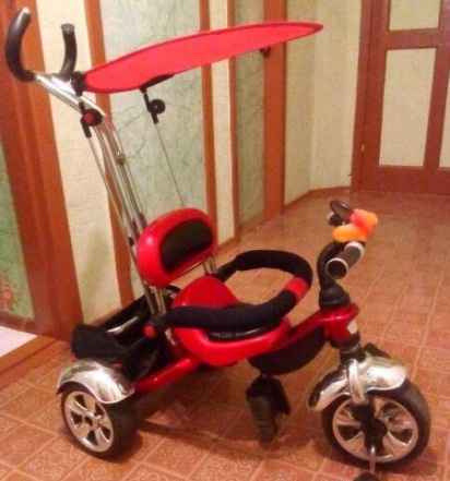 Велосипед Смарт Trike 1-4 лет с ручкой управлени