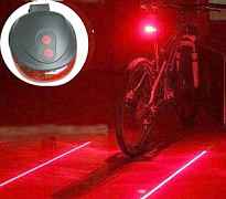 Безопасные огни на велосипед LED + Lazer