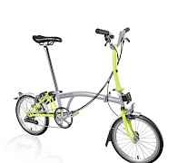 Складной велосипед Brompton M2L Grey/Lime Green