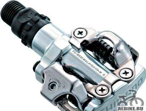 Педали контактные Shimano PD-M520 (серебро)