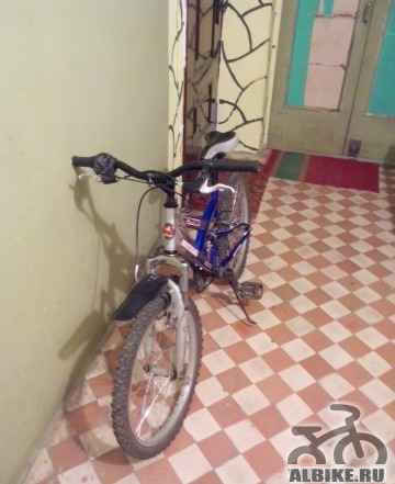 Детский велосипед Мустанг синего цвета