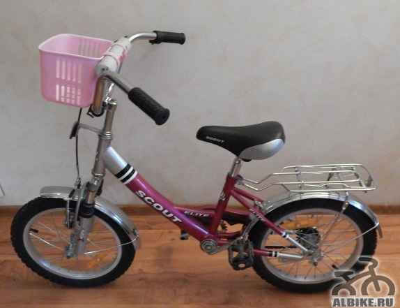 Велосипед Скаут 1603 для девочки, розовый