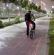Задний велосипедный фонарь с лазером